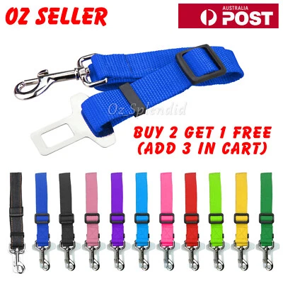 ADJUSTABLE CAR DOG SEAT BELT SAFETY VEHICLE HARNESS LEAD LEASHES CLIP PET PUPPY - image 1 of 4