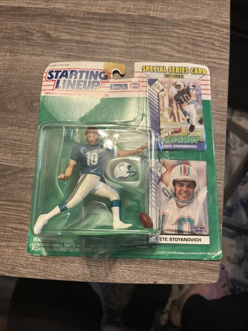 Starting LineUp Miami Dolphins Pete Stoyanovich Figure w/2cards Kenner 1993 NFL Cover
