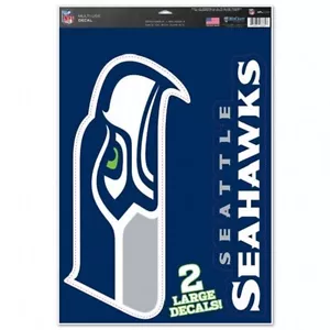 Calcomanías multiuso (2 calcomanías) para Seattle Seahawks de 11"" x 17"" - automáticas, ventanas, Cornhole - Imagen 1 de 1