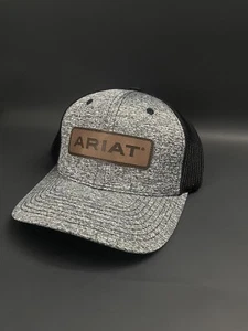 Ariat Mens Box Logo Patch Marled Stretch Hat Flex Fit Cap - Picture 1 of 5