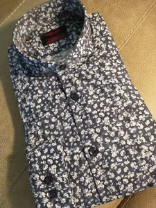 NWT Jared Lang men's Size Medium Long Sleeve Button Down Shirt Abstract Floral A - Picture 1 of 15