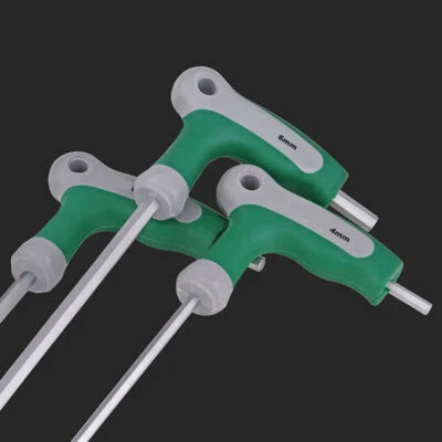 2/2.5/3/4/5/6/8/10mm T Handle Allen Ball End Hex Key Hexagon Crv Wrench Spanner - Image 1 of 4