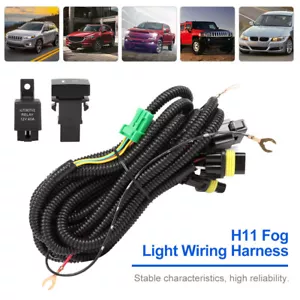 Car H11 Fog Light Wiring Harness 12V On/Off Switch w/ LED Indicator Power Relay - Foto 1 di 15