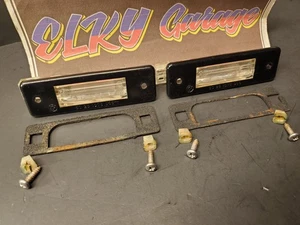 E34 E32 525i M5 740i 750iL License Plate Lights Pair ZKW 63261378056 63261388927 - Picture 1 of 9