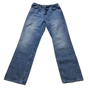 Reformation Jeans Women's 28 Blue Cynthia High Rise Straight Button Fly Trinity - Picture 1 of 10