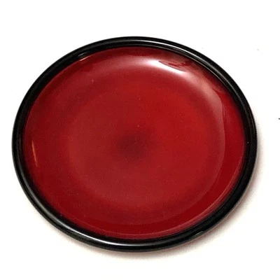 Vintage Arcoroc France Ruby Red Glass Cocoon Dessert Salad Plate 7" Round - Image 1 of 4