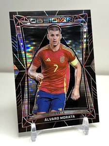 Alvaro Morata /44 Electric Etch Red Pulsar Panini Obsidian 2024-25 Spain - Bild 1 von 4