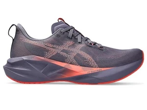 ASICS Men's Novablast 5 Running Shoes, Greyish Purple/Coral Reef Men 10.5 - Picture 1 of 6