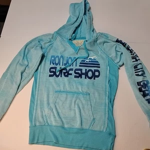 Ron Jon Fleece Hoodie Woman's Blue Long Sleeve Medium :READ - Picture 1 of 6
