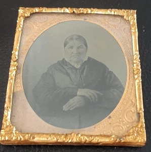 ANTIQUE  AMBROTYPE PHOTOGRAPH  OF A LADY,  WOMAN - Picture 1 of 5