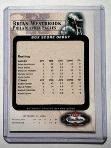 2002 Fleer Box Score Debut BRIAN WESTBROOK RC #1981/2002 - Picture 1 of 10