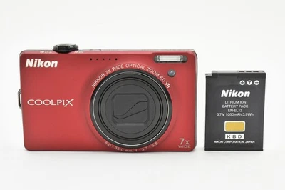 Nikon COOLPIX S6000 Red Compact Digital Camera Japan - Image 1 of 4