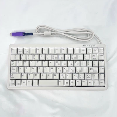 CHERRY Ultra Slim G84-4100 Compact Keyboard USB/PS2 Light Gray - NEW - Image 1 of 4