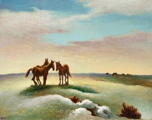 Thomas Hart Benton Conversation Canvas Print 16 x 20 - Picture 1 of 4