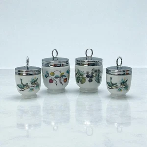 Vintage Royal Worcester Egg Coddlers Porcelain Made in England Lot Of 4 - Picture 1 of 12