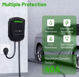SBB Home Smart Level 2 EV Charger 40Amp 240V Indoor Outdoor Fast Fast Shipping - Picture 1 of 8
