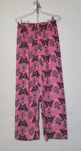 Damen Pyjamahose Größe S 100% Polyester Rosa Schmetterling Design - Bild 1 von 6