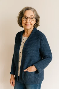 ORVIS Damen Cardigan Pullover Large blau vorne offen Strick Cabin Grannycore bescheiden - Bild 1 von 7