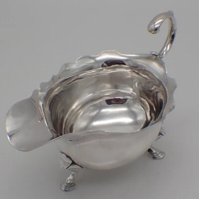 Gravy Boat Francés Plata de Ley Georges Bachelet París Foto 1 de 4