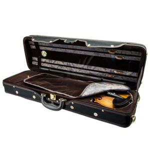 Professional Violin Oblong Rectangular Case 4/4 Size 4 Bow Holders 4/4 Full Size - Picture 1 of 7