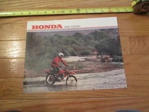 Honda Motorcycle XR200 1981 Vintage Dealer Sales Brochure - Picture 1 of 2