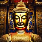 Seated Golden Buddha Shakyamuni Size A3