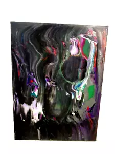 arte acrilica originale astratta firmata muschio yai 9x12 tela dipinta a mano - Foto 1 di 5