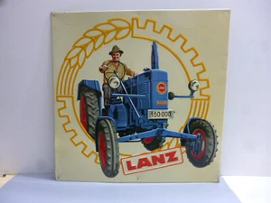 LANZ BULLDOG Mannheim 160000  Orig. altes Blechschild um 1952  kein Emailschild - Bild 1 von 13