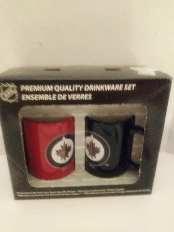 New In Box Hunter NHL Winnipeg Jets Ceramic Mug Set 11 Oz Canada Hockey Cover