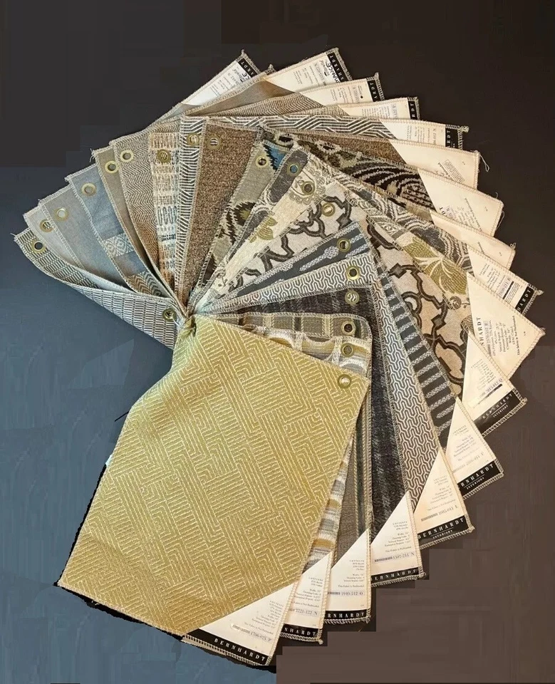 LOT 20 BERNHARDT Polyester Rug FURNITURE Textile 17 x 12" Railroaded Brown Swatc - Image 1 of 4