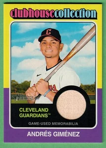 2024 Topps Heritage Andres Gimenez Clubhouse Collection Relic #CCR-AG Guardians - Picture 1 of 2