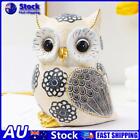 Au 2pcs Resin Owl Statue Desktop Ornament Cute Handmade Animal Figurines Home De