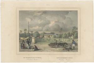 Stampa antica della casa di residenza a Serang di Lauters (1844) - Foto 1 di 1
