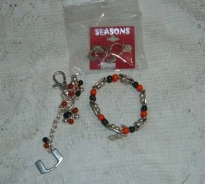 UNIVERSITY OF MIAMI 3 PIECE JEWELRY SET- BRACELET- EARRINGS._ANYWHERE CHARM NEW - Picture 1 of 1