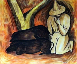 RUFINO TAMAYO Original Pastel on Paper Technique, Art Drawing Signed & Dated. 40 - Picture 1 of 7