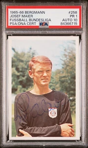 Bergmann Bundesliga 258 1965 Josef Sepp Maier RC Rookie Auto PSA DNA 1 10 Pop 4 - Imagen 1 de 2