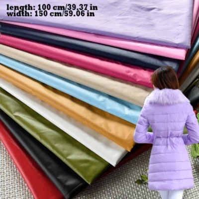 Ultra Thin Nylon Fabric 380T Microfiber Crafts for Quilted Down Jacket Coat Red - Image 1 of 4