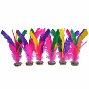 6Pcs Feathers Kick Shuttlecock Chinese Jianzi Foot Sports Outdoor Toy Colorful - Picture 1 of 6