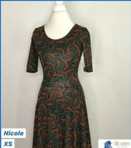 Nuevo Vestido LuLaRoe Nicole Talla XS Mangas 3/4 Nuevo con Etiquetas - Imagen 1 de 1