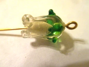 10 Klar Grün & Weiß Lampwork Blume Floral Glasperlen 12x9 mm AL2 - Bild 1 von 5