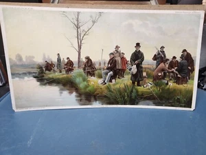 DENDY SADLER "Disciples of Walton" HUGE COLOR PRINT CHICAGO TRIBUNE ART - Picture 1 of 10