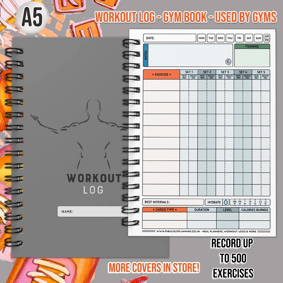 FABULOUS PLANNING TRAININGSPROTOKOLL TAGEBUCH FITNESSJOURNAL, BUCH, FITNESS, WIEDERHOLUNGEN, SETS, FERTIG, TRAINING/GEWICHT