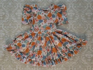 Girlhood Little Stocking Co 6 Girl Retro Hippie Boho Floral Flower Twirl Dress - Picture 1 of 4