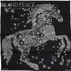 HERMES Paris Carre 90 Robe Legere Horse Scarf 2022AW Black Silk With Box New - Picture 1 of 2