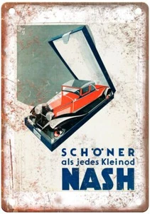 Letrero de metal vintage 1929 Nash anuncio de automóvil aspecto retro reproducción A3573 - Imagen 1 de 2