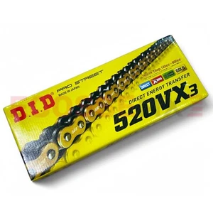 SHERCO SE125 SE250 SE300 DID VX3 520 GOLD X-RING CHAIN 120 LINKS 2014-2025 - Picture 1 of 2