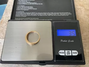 P14k Yellow Gold Round Dqcz Diamond Milgrain Ridged Wedding Band Ring Not Scrap - Picture 1 of 6