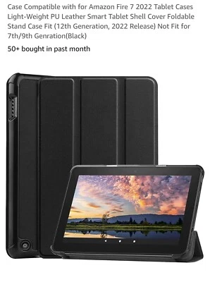 Amazon Tablet Case for Amazon Fire 7 2017 Release - Black - Image 1 of 4