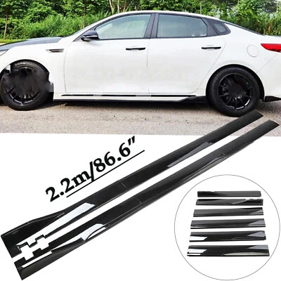 86.6'' Gloss Black Side Skirts Extention Body Kit For Kia Optima Foto 1 de 4