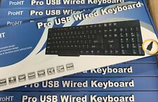 CASE OF 20 PROHT PRO USB WIRED KEYBOARD 70010 104 key NEW IN BOX
